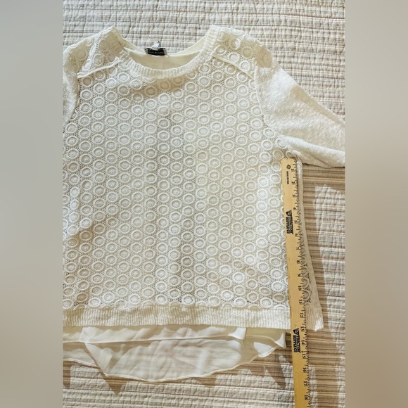 Lucky Brand Cream Lace Blouse - Picture 6 of 10